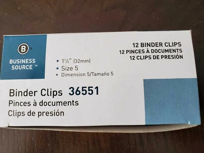 Clips de carpeta negros nuevos 1-1/4 pulgadas (24 piezas) y 3/4 pulgadas (40 piezas) U Pick  Foto 1 de 2