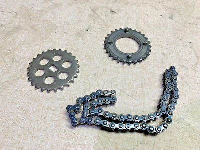 1992 HONDA SHADOW 1100 ENGINE OIL PUMP GEARS & CHAIN - Image 1 of 2
