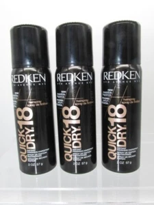 Lot of 3 Redken Quick Dry 18 Hairspray 2 oz Travel Size - Picture 1 of 4