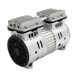 Bomba de aire sin aceite 550W compresor bomba de vacío cabezal pequeño silenciador de aire 125L/min 4,5 CFM - Imagen 1 de 16
