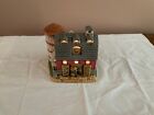 Vtg. 1988 Geo Z. Lefton Hand Painted lighted Christmas Barn By Byron Wood & Cord