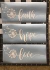 Faith Hope & Love Dandelion Decal SET3 Stickers High Quality Permanent Vinyl USA