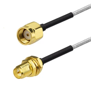 3-pak RP-SMA żeński na męski RP-SMA 0,086" RG405 półsztywny kabel koncentryczny 15cm - Zdjęcie 1 z 3