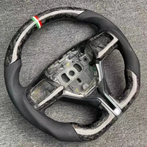 Real Forged Carbon Fiber Steering Wheel For Maserati Ghibli Quattroporte GTS - Picture 1 of 3