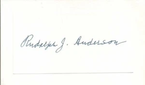 Rudolph Anderson Autographed Card 1961 Canadian Zoologist & Explorer D.61 - Picture 1 of 1
