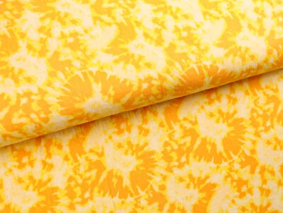 MUSSELIN Stoff Double Gauze Baumwolle Bluse Kleid Batik GELB EUR 14,98/m - Bild 1 von 2