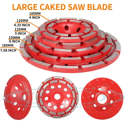 125/180mm Diamond Segment Cup Grinding Wheel Row Concrete For Angle Grinder Tool - Image 1 of 4