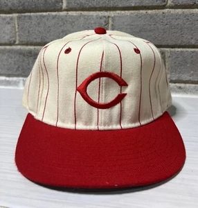 VTG Cincinnati Reds Wool Fitted MLB Hat New Era 5950 Diamond Collection 7 1/8 - Picture 1 of 7