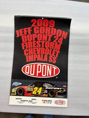 Calendario Jeff Gordon DuPont #24 vintage Nascar grande 14" x 22" 2009 Foto 1 de 2