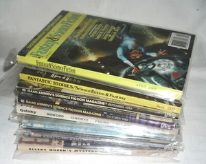 [Lot of 9] Assortment of Vintage Digest Science Fiction/Mystery Magazines - Foto 1 di 4