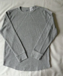 OLD NAVY BOY'S HEATHER GRAY THERMAL-KNIT L/S WAFFLE T-SHIRT TEE TOP XL 14-16 - Picture 1 of 4