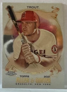 2021 Topps Allen & Ginter Chrome #32 Mike Trout M10 - Foto 1 di 1