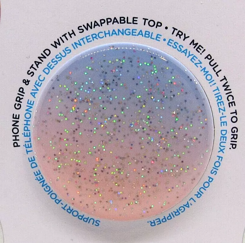 PopSockets Phone Grip Stand Glitter Morning Haze PopGrip Popsocket Swapable Top - Image 1 of 4