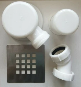 MX Group 90mm Hi Flow Waste Shower Tray and Steel Grip - NEW - Picture 1 of 4