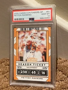 2020 Panini Contenders DP Season Ticket Peyton Manning PSA 10 Tennessee Card - Picture 1 of 1