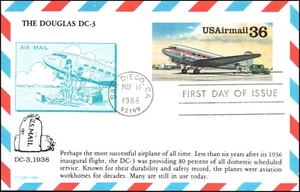 Scott UXC24 36 Cents DC-3 KMC Venture FDC Unaddressed - Picture 1 of 2