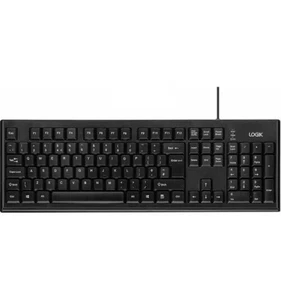 LOGIK USB Wired Keyboard Quite Slim Compact Keyboard LWDCS23 Black R NM - Picture 1 of 5