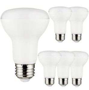 6Pack LED R20 Reflector Light Bulb, 8 Watts (50W), Dimmable, 5000K, E26, 525LM - Picture 1 of 1