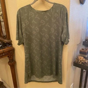 LULULEMON Men Olive Green Printed Athletic T-Shirt Size XL - Picture 1 of 9