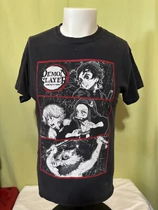 Camiseta negra de hombre Demon Slayer talla mediana Nezuko Kamado Muzan Kibutsuji Tanji - Imagen 1 de 5