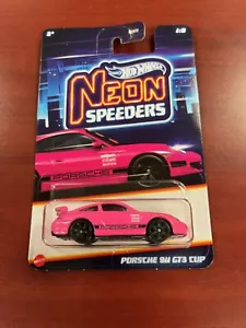 2024 HOT WHEELS NEON SPEEDERS PORSCHE 911 GT3 A78 - Foto 1 di 2