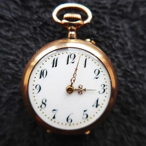 hübsche DAMEN TASCHENUHR, Gold - 0,333, Zylinderhemmung, gute Funktion, ca. 1915 - Bild 1 von 5