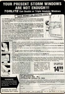 1981 Vintage Print Ad RPT Manufacturing Torlite Insulate Storm Fenster Heizung - Bild 1 von 2