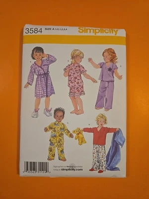 SIMPLICITY PATTERN 3584 TODDLERS' PAJAMAS & ROBE - Image 1 of 3