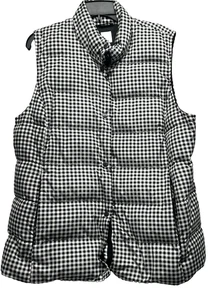 J Jill Down Gilet imbottito a quadri donna XL nero/bianco (HU) - Foto 1 di 4