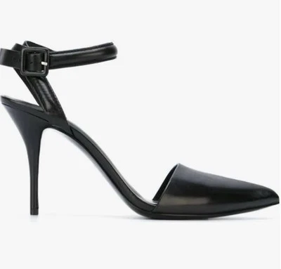Alexander Wang Lovisa Black Leather d’Orsay Pump Pointed Toe Heel Sz 36.5 US 6.5 - Image 1 of 4