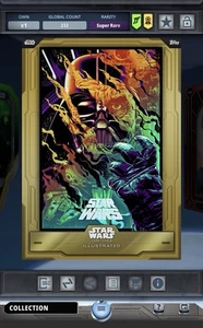Topps Star Wars Card Trader CTI 2022 Vader Super Rare Award 232cc - Picture 1 of 2