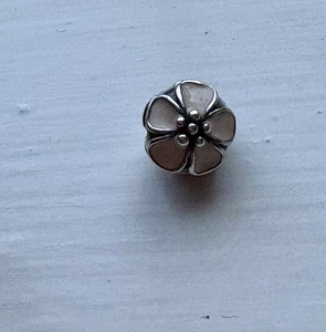 Pandora Retired Sterling Silver Cherry Blossom Clip with Pink Enamel - Picture 1 of 5