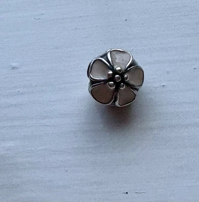 Pandora Retired Sterling Silver Cherry Blossom Clip with Pink Enamel - Image 1 of 4