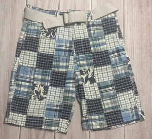 Pantalones Cortos American Eagle Para Hombres 32 Largo Azul Cuadros Retazos Florales Y2K - Imagen 1 de 5