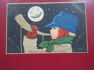 Kinder, Musik : Künstler-Ansichtskarte :  Herzlichen Neujahrsgruss - Bild 1 von 2