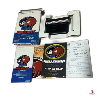 SONIC & KNUCKLES Sega Mega Drive Genesis RARE! "good" Japan Used - Image 1 of 4