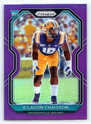 2020 Panini Prizm Rookie Purple Prizm ⭐#'d/125⭐ K'Lavon Chaisson #352 Rookie RC - Image 1 of 3