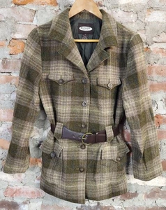 Old Navy Jacket Coat Womens Sz S Small Brown Plaid Vintage D1 - Picture 1 of 5