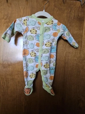 Body de algodón manga larga con estampado animal, talla 3 meses Foto 1 de 2