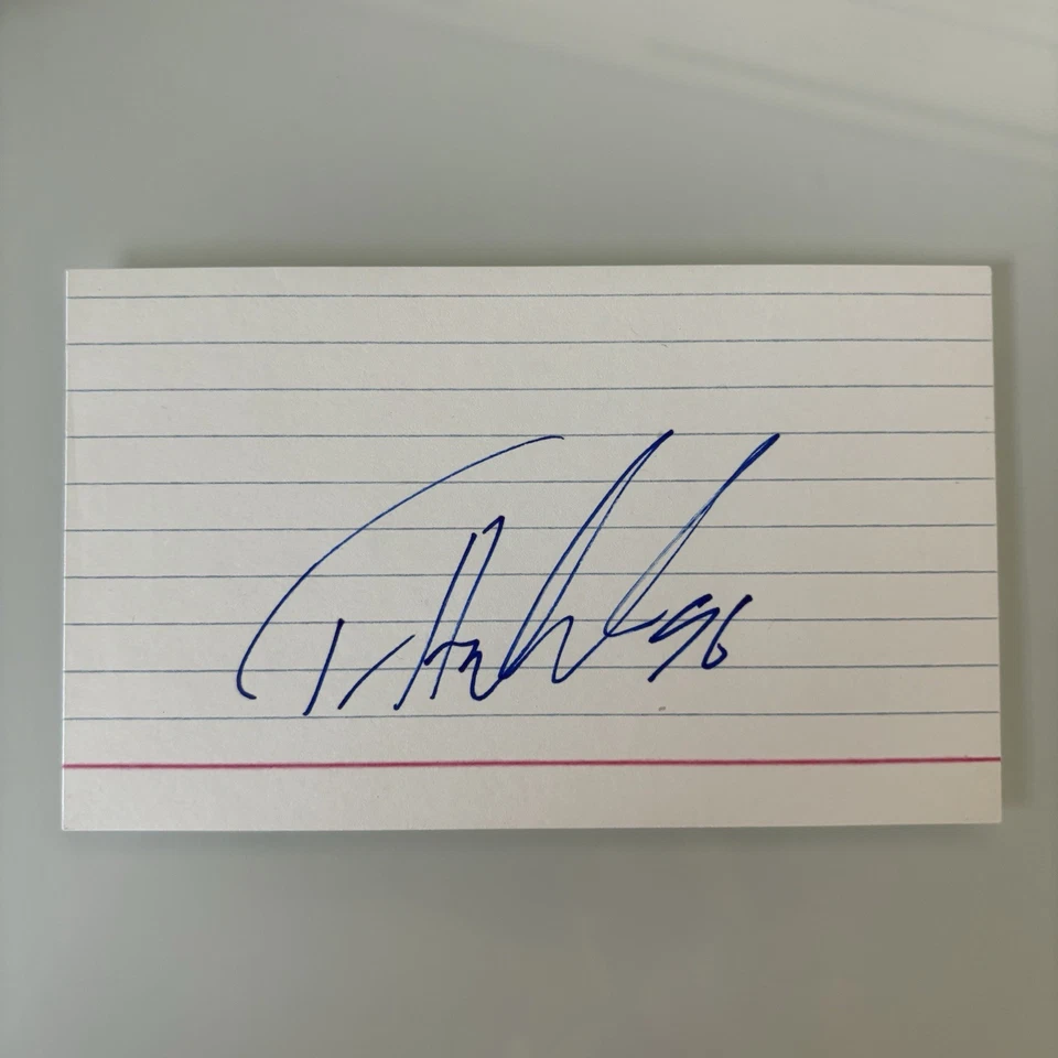 Tomas Holmstrom Autographed Signed Index Card Detroit Red Wings - Image 1 of 1