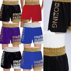 Niños Niños Pantalones Cortos Pantalones de Muay Thai Juegos con disfraces Pantalones de Satén Disfraces Temáticos Fiesta - Imagen 1 de 40