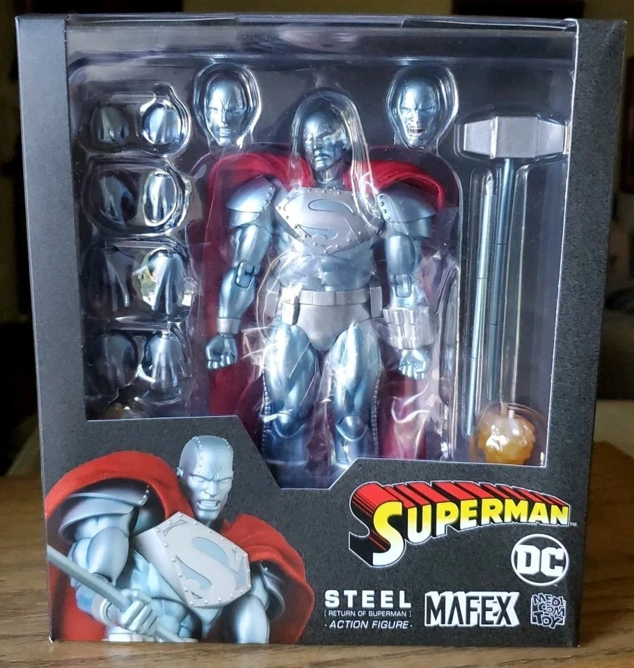 Medicom Mafex No. 181 STEEL RETURN OF SUPERMAN action figure INHAND US SELLER