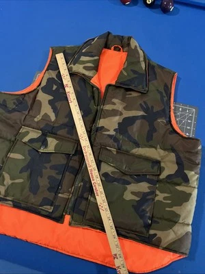 VTG Winchester Reversible Camo Vest Size XXL Woodland / Hunters Orange Nylon - Image 1 of 4