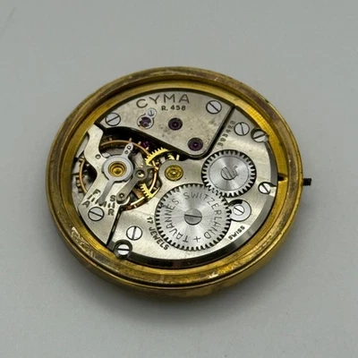 Cyma R.458 Watch Movement Manual Wind Men's Vintage Swiss Parts Repair 28.3mm - Image 1 of 4
