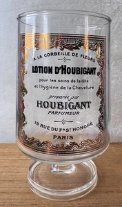 Vintage Werbung Lotion D'Houbigant Stielbrand Schnüffler Glas Gold Akzente - Bild 1 von 8