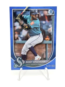 2025 Bowman Chrome - Randy Arozarena - Blue Wave /150 - Seattle Mariners - Bild 1 von 2