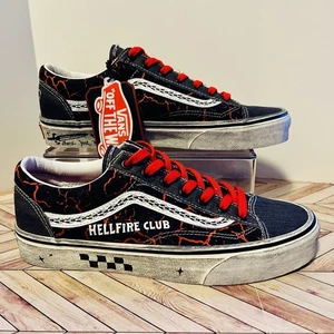 Vans X Stranger Things Hellfire Club Style 36 Old Skool M 9 W 10.5 Sneakers - Picture 1 of 11