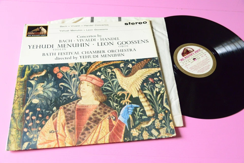 Bach Vivaldi Handel Menuhin LP Concertos UK Stereo 1962 EX Top Classic - Image 1 of 1
