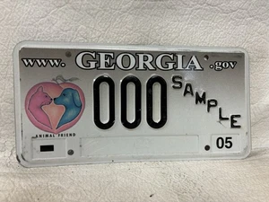 2005 Georgia Sample License Plate ~ Animal Friend - Picture 1 of 2