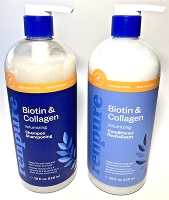Renpure - BIOTIN & COLLAGEN Volumizing SHAMPOO & CONDITIONER Set - 28 oz - Image 1 of 4